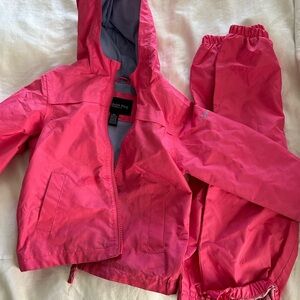 London Fog Pink Rain Jacket and Pants Set